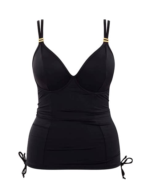 Anya Riva Balconnet Tankini Top Black TKD Lingerie