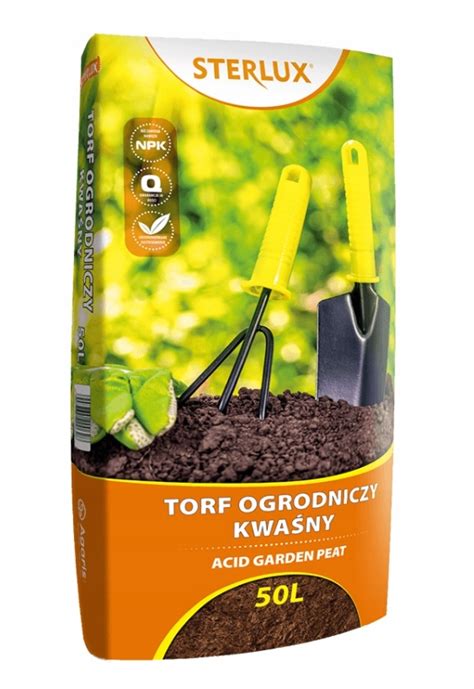 TORF KWAŚNY OGRODNICZY pH 3 5 4 5 50L STERLUX 5907735200628 Cena