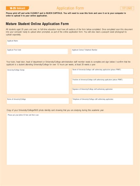 Student Railcard Application Form - 2 Free Templates in PDF, Word ...