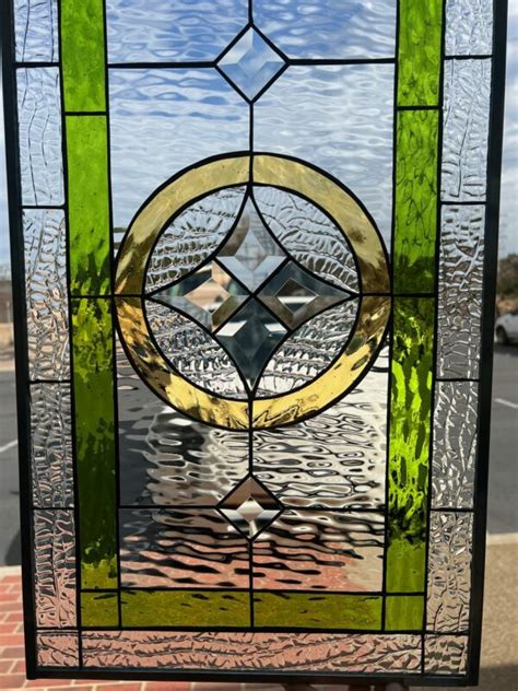 The Alpine Beveled And Stained Glass Window Panel