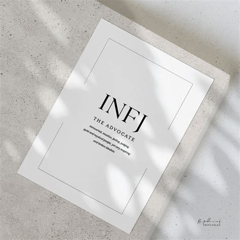 Infj Printable Wall Art Mbti Printable Poster Myers Briggs Type