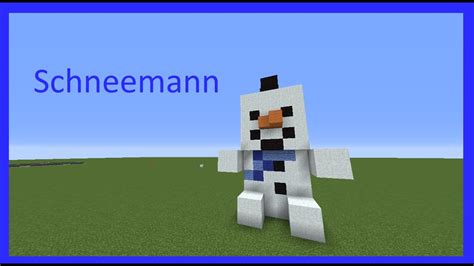 Minecraft Tutorial Schneemann Plüsch Christmas Special Statue YouTube