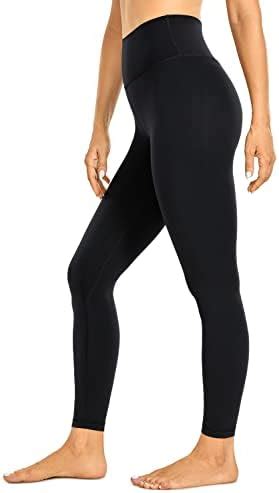 Crz Yoga Women S Brushed Naked Feeling Gym Leggings High Waisted Tummy Control
