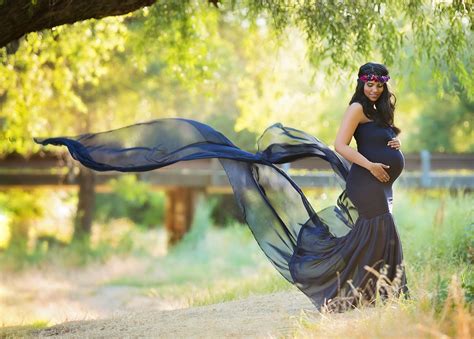 Maternity Gown For Photo Shoot Long Maternity Dress Fitted Etsy