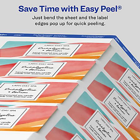 Avery Print To The Edge Labels 22890 2 X 3 Glossy White 8 Labels Per