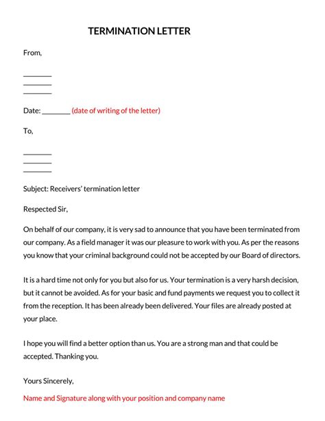 40 Free Employee Termination Letter Notice Templates