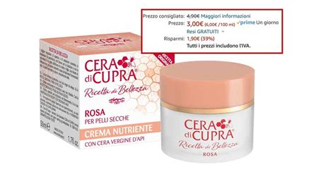 Cera di Cupra Crema nutriente pelli secche: solo 3€ con l'offertissima ...
