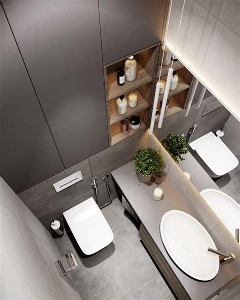 Pin On Lazienka Bathroom Interior Design Restroom Design Grey