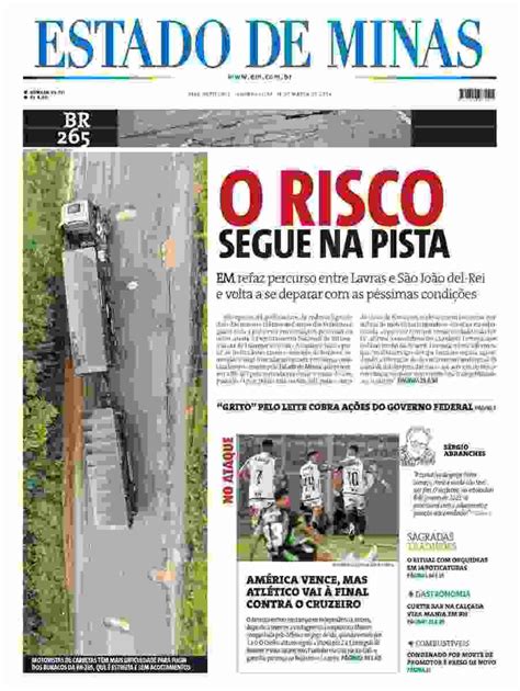 Confira A Capa Do Estado De Minas Do Dia