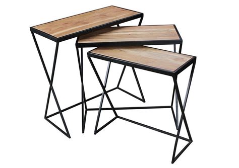 Wohnling Beistelltisch Wl5203 3er Set Design E Akola Akazie