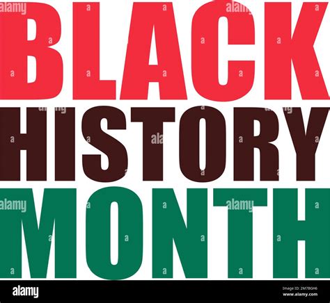 Black History Month African American History Colorful Lettering Text