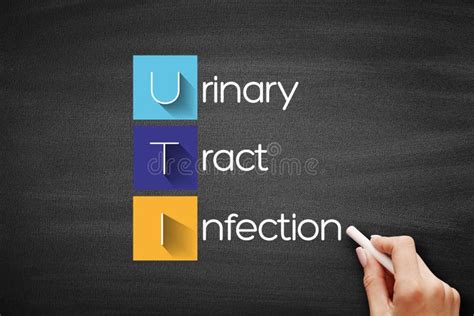 Uti Urinary Tract Infection Acronym Health Concept On Blackboard
