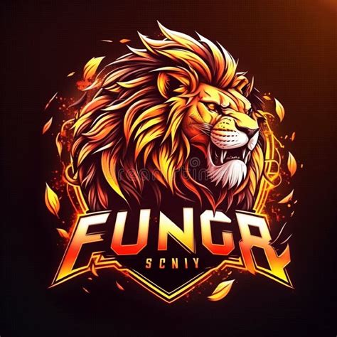 Lion Esport Mascot Design Logo Stock Illustration Illustration Of