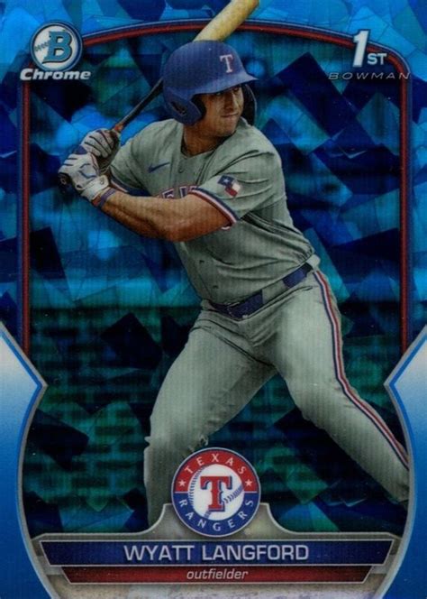 Wyatt Langford 2023 Bowman Draft Sapphire Edition BDC 106 Chrome 1st