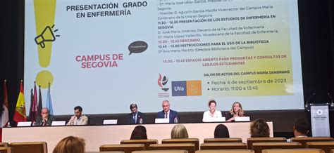 Jornada presentación Grado de Enfermería Segovia COLEGIO DE