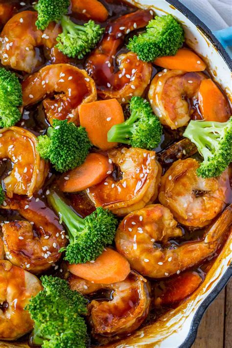 Shrimp Stir Fry With An Easy Honey Garlic Soy Sauce Plump Seared Shrimp And Vegetables In Less