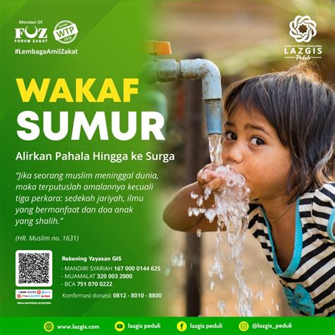 Poster Wakaf Sumur Full Rek Hadis Laz Gema Indonesia Sejahtera