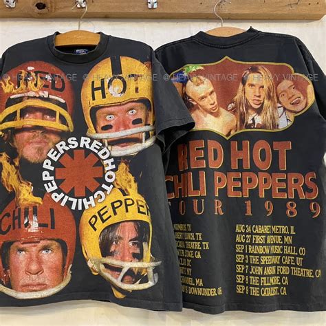 RED HOT CHILI PEPPER 1989 Tour Bio Washed Big Screen Tag Bootleg Authentic Vintage Shirt