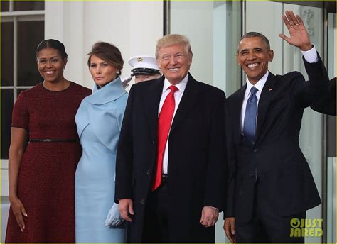 VIDEO Barack Michelle Obama Greet Donald Melania Trump At White