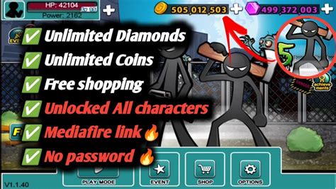 Anger Of Stick 5 Mod Apk Unlimited Gold Unlimited Diamond Unlock All