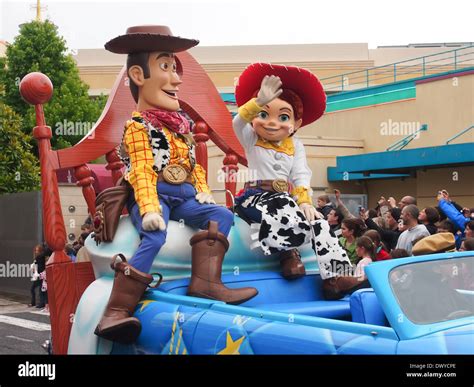 Woody And Jessie From Pixars Toy Story During The Cars N Stars Stock