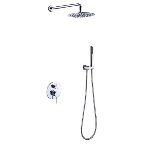 Lukvuzo Spray In Wall Mount Dual Shower Head Fixed And Handheld