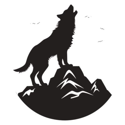 Wolf Silhouette PNGs for Free Download