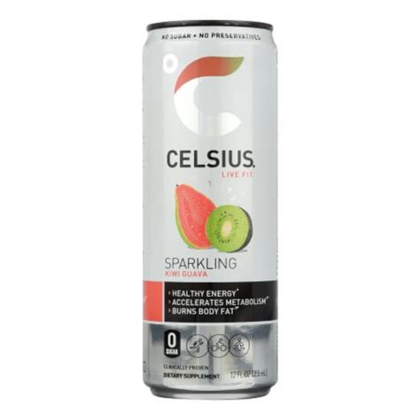 Celsius Inc Drink Sparkling Guava Kiwi Case Of 12 12 Fz Case Of