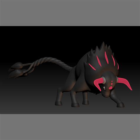 STL File Pokemon Paldean Tauros Blaze Breed3D Printing Template To