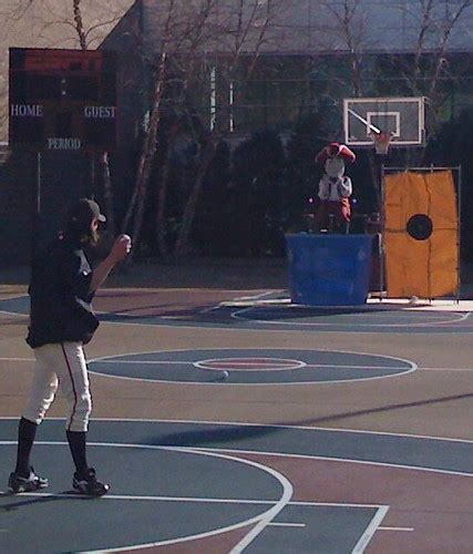 Tim Lincecum V Umass Mascot Sam The Minuteman Sitting A Du Flickr