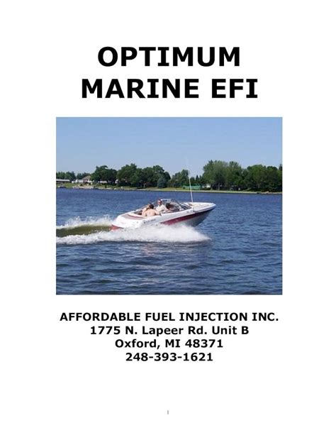 Pdf Optimum Marine Efi Affordable Fuel Injectionmarine Efi