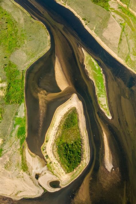 Luftbild Wesel Fluß Delta und Strom Mündung im Nationalen