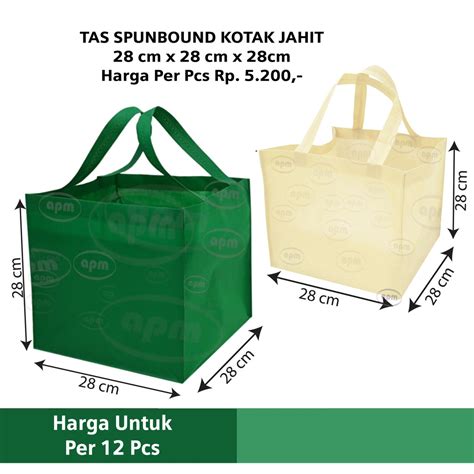 Jual Tas Spunbond Kotak Ukuran 28cm X 28cm X 28cm Tas Jahit Shopee