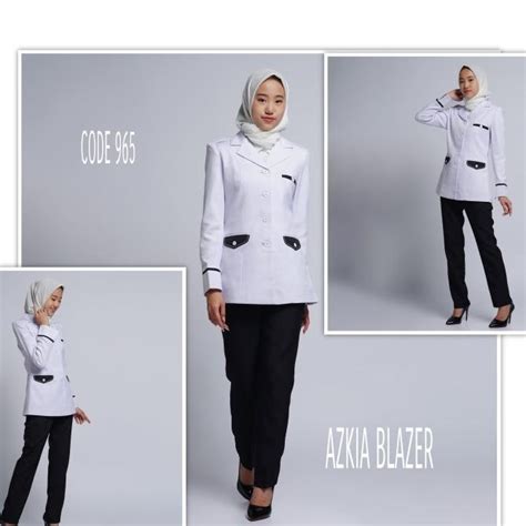 Jual Seragam Blazer Kerja Wanita Putih Pppk Seragam Kerja Pns Wanita