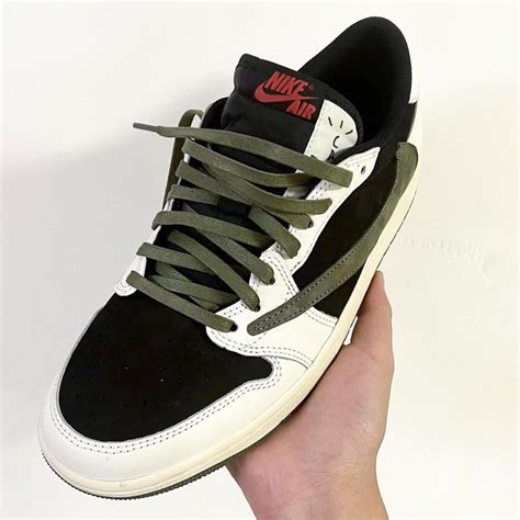 Travis Scott Air Jordan 1 Low OG Olive WMNS DZ4137-106 | SneakerNews.com