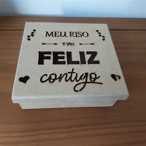 Caixas Em Mdf Tema Meu Riso T O Feliz Contigo Elo