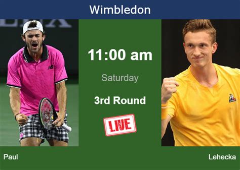 How To Watch Paul Vs Lehecka On Live Streaming In Wimbledon On