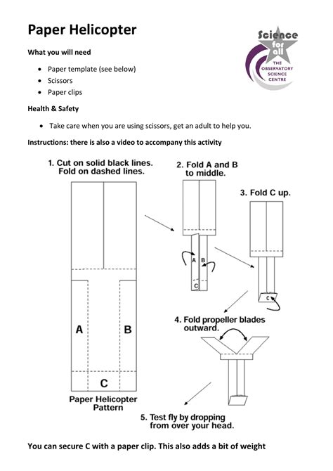 Paper Helicopter Templates - the Observatory Science Centre Download ...