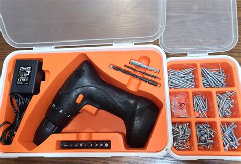 Ikea Fixa Screwdriver Drill Li Ion 72v And Screw Set Furniture And Home