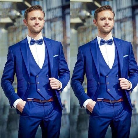 Traje De Esmoquin Para Hombre Azul