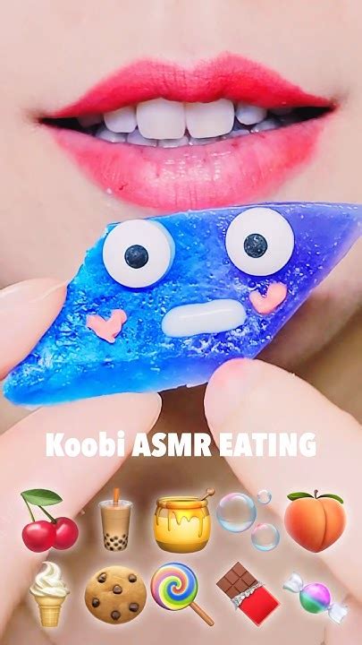 Asmr Jelly Emoji Food Kohakuto Mukbang 코하쿠토 먹방 Sped Up Eating Sounds