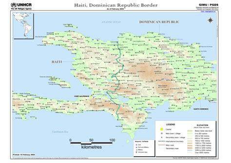 Reference map of Haiti - Dominican Republic border - Haiti | ReliefWeb