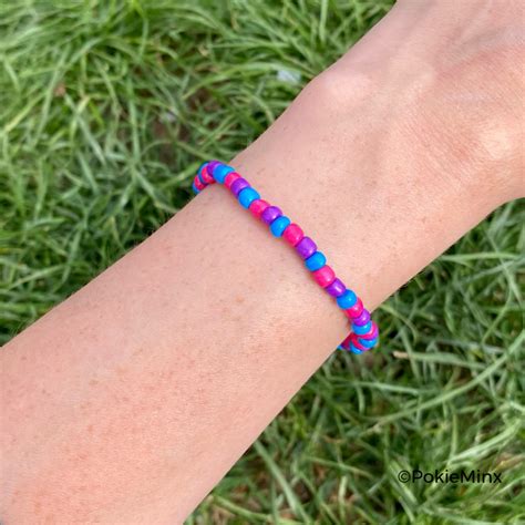 Bisexual Gay Pride Beaded Bracelet Multicoloured Bracelet Etsy