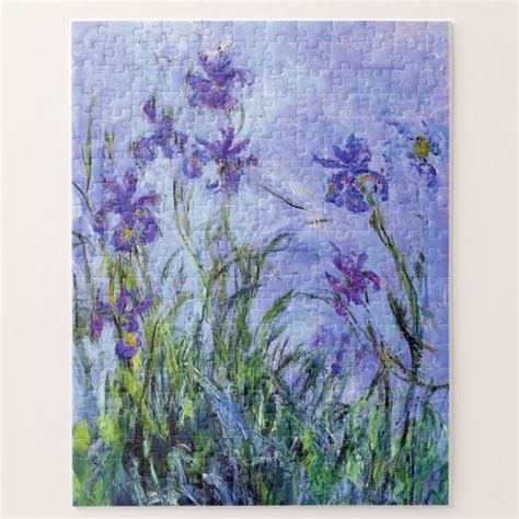 Monet Lilac Irises Traditional Thick Jigsaw Puzzle For Adults 30 To