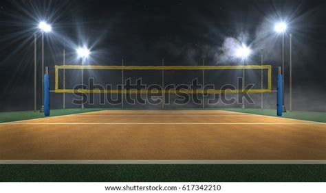 Volleyball Arena Night 3d Rendering Stock Illustration 617342210 ...