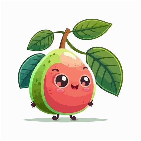 Vector Lindo Estilo De Dibujos Animados De Guayaba Vector Premium