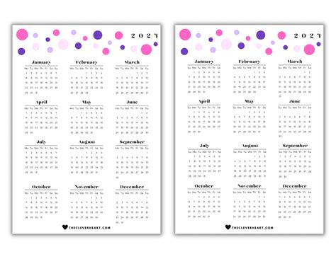 2024 Yearly Calendar Printable Cute Free Printable Calendars The