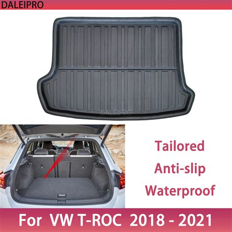 Car Rear Trunk Mat For Volkswagen VW T ROC TRoc 2018 2019 2020 2021