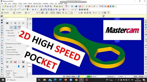 TUTORIAL MASTERCAM X5 Toolpath 2D High Speed Pocket Mastercam