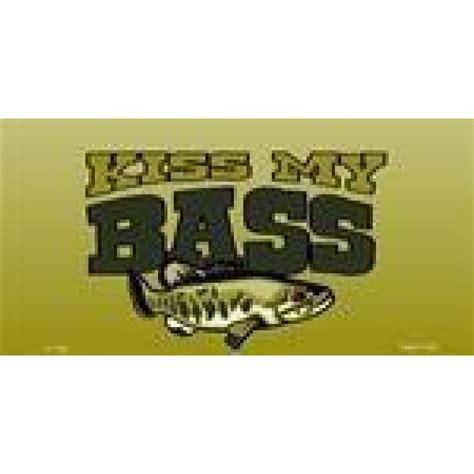 Kiss My Bass Fishing License Plate